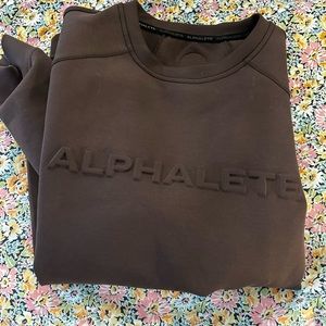 Chocolate brown ALPHALETE men’s hoodie